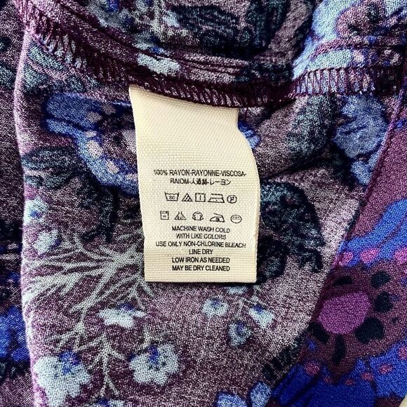 Free People Magic Mystery Tunic Dress Purple Electric Blue $108 Wine Small - Picture 5 of 9